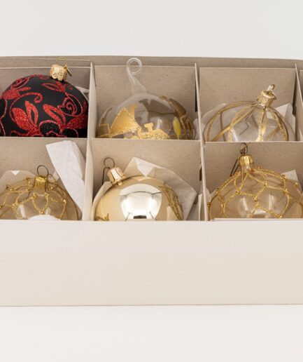 Conjunto 6 bolas natalinas história